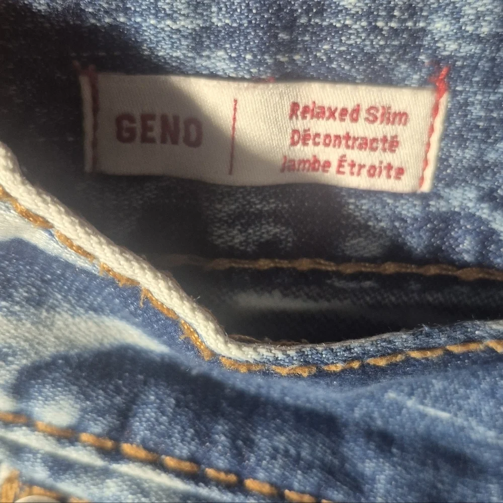 True Religion Geno relaxed slim-fit jeans in an acid wash finish